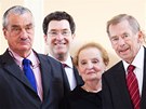 Václav Havel, ministr zahranií Karel Schwarzenberg, nkdejí americká...