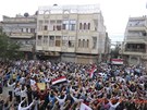 Protesty v Sýrii neutichají. Na snímku msto Homs (30. záí 2011)