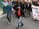 Demonstrace proti nepizpsobivým v Ústí nad Labem. (8. íjna 2011)