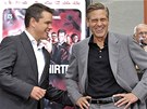 Matt Damon a George Clooney na Chodníku slávy v Los Angeles - premiéra filmu
