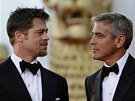 Filmový festival Benátky 2008 - Brad Pitt a George Clooney - Benátky (27. srpna...