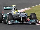 Nico Rosberg pi tréninku na Velkou cenu Japonska