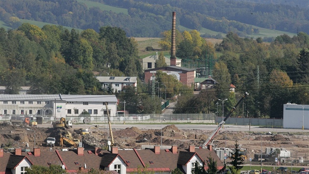 Stavba nové haly Škoda Auto ve Vrchlabí