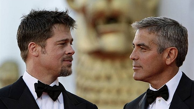 Filmový festival Benátky 2008 - Brad Pitt a George Clooney - Benátky (27. srpna...