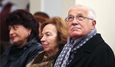 Václav Klaus si bhem své cesty na sever ech prohlédl dkanský kostel Vech svatých v Litomicích.