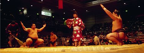 Japontí zápasníci sumo. Ilustraní snímek