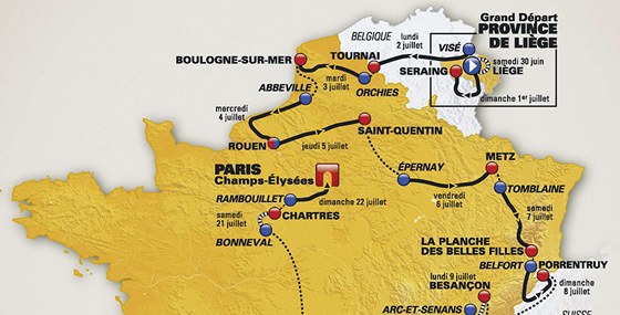 trasa Tour de France 2012
