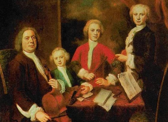 Johann Sebastian Bach s rodinou