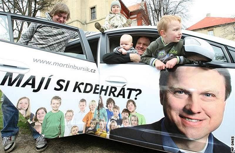 Slogan Strana zelených vyu�ila ve volební kampani v roce 2010
