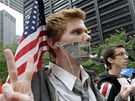 Hlavn mladí Ameriané protestují proti sociální nerovnosti  (11. íjna 2011)