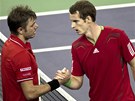 Turnaj Masters v anghaji - Stanislas Wawrinka a Andy Murray