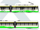 Jeden ze tí vítzných návrh na novou podobu tramvají. Jeho autorem je