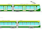 Jeden ze t vtznch nvrh na novou podobu tramvaj. Jeho autorem je tefan