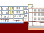 Nov klub Klubko v Ai na studii architekta Vclava Zny, ez budovou.