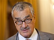 Pedseda TOP 09 Karel Schwarzenberg te zdravici pro delegty sjezdu ODS.