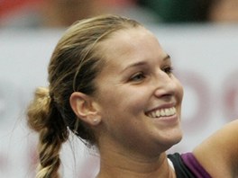 POSTUPUJU! Slovensk tenistka Dominika Cibulkov se raduje z vtzstv nad
