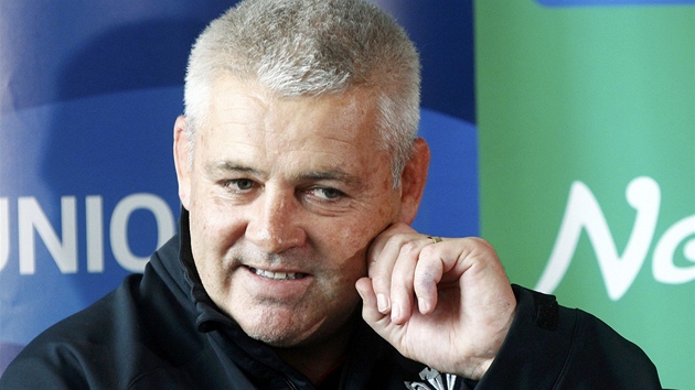 Warren Gatland, novozélandský trenér Walesu, na tiskové konferenci ped