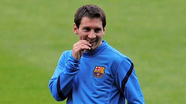 NA TRÉNINKU. Lionel Messi na podveerním tréninku ped stedením zápasem Ligy