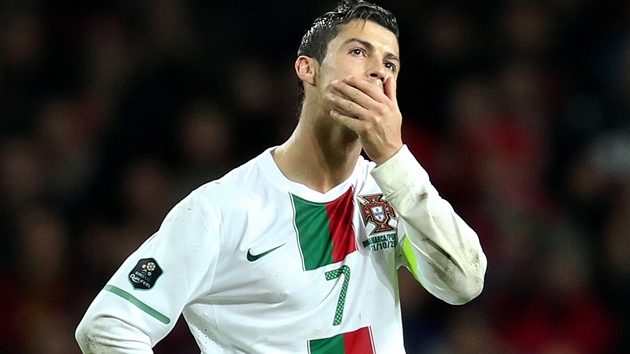 TO SNAD NE... Cristiano Ronaldo, kapitán Portugalska, je na�tvaný, jeho tým
