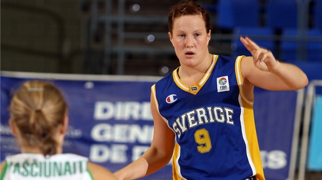 Elin Eldebrinková v dresu �védské reprezentace