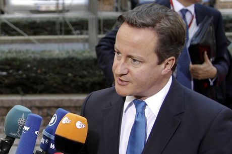 Britský premiér David Cameron na summitu v Bruselu.