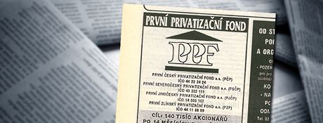 Inzerce PPF ped prvn vlnou kupnov privatizace (MF DNES, 15. ledna 1992)