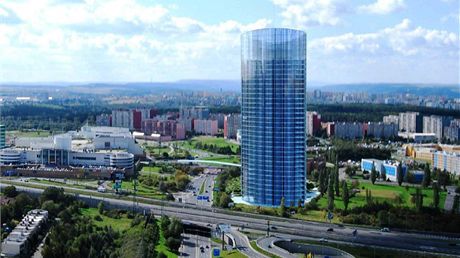 Vizualizace mrakodrap, kter chce spolenost PPF postavit v Praze na Chodov.