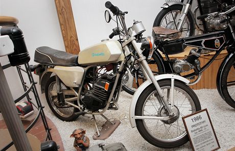 Jihoesk motocyklov muzeum. Na snmku prototyp Babeta 80 ccm MMK-01 z roku...
