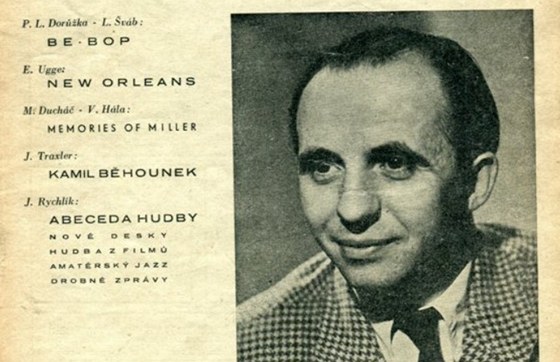 Karel Vlach na titulní stránce 5. čísla 1. ročníku časopisu Jazz (1947)