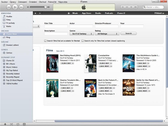 Filmy na iTunes dorazily do eska.