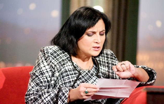 Klára Samková se ujala obhajoby p�tice Rom� z takzvaného ma�etového útoku. Na snímku je v Show Jana Krause.