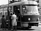 Prvnch sedm takzvan spaench dvojic tramvaj T3 se objevilo na lince slo...