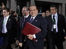 Italský premiér Silvio Berlusconi na summitu v Bruselu.