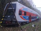 Vykolejený vlak v Ostrav