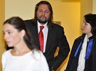 Jií Pomeje se svou právní zástupkyní  Markétou Brunovou a Michaela Kuklová