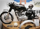 Jihočeské motocyklové muzeum. Na snímku Hurikan - Special 350 z roku 1949. 
