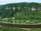 Panoramatická vyhlídka z Belvedéru do hlubokého kaonu eky Labe