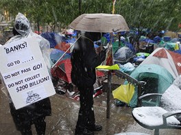 Sníh neekali ani úastníci sociálních protest. Aktivisté se nechali slyet,