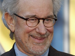 Steven Spielberg na premiée filmu Tintinova dobrodruství v Bruselu