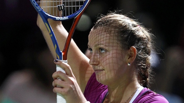 KLIDNÁ SÍLA. eská tenistka Petra Kvitová slaví vítzství nad svtovou