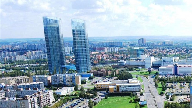 Vizualizace mrakodrap, které chce spolenost PPF postavit v Praze na Chodov.