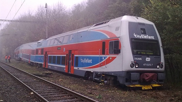 Vykolejen vlak v Ostrav