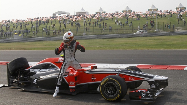 TAK TOHLE U NEPOJEDE. Belgický jezdec Jerome d'Ambrosio  ze stáje Virgin