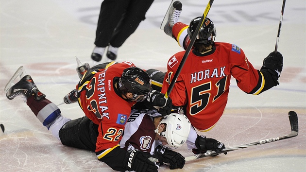 BOJOVNÍK. Roman Horák se v Calgary rve o místo, momentáln je na hran sestavy.