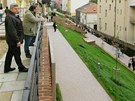 Opravené Jiní terasy v Hradci Králové.  
