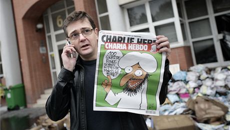 Charb, karikaturista a éfeditor satirického asopisu Charlie Hebdo, ped...