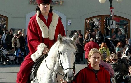 Druina svatého Martina na bílem koni v Hustopeích na jiní Morav