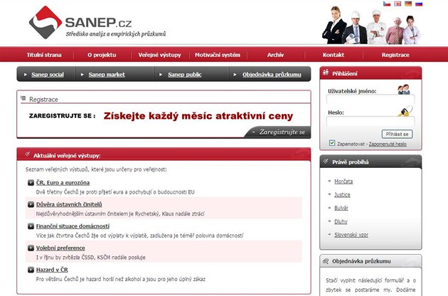 V��íte Sanepu? Za t�i roky se staly jeho rychlé pr�zkumy oblíbenými hlavn� v médiích. To se ale nelíbí nezávislému sdru�ení Simar