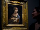 Na londýnské výstav Leonarda da Vinciho je k vidní i slavný portrét Cecilie...