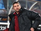 PED ZÁPASEM. Sparanský trenér Martin Haek ped zápasem v Olomouci.